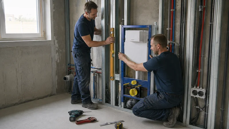 Barrierefreies Bad in Berlin mit Sitzbank und Haltegriff, wohnlich statt klinisch