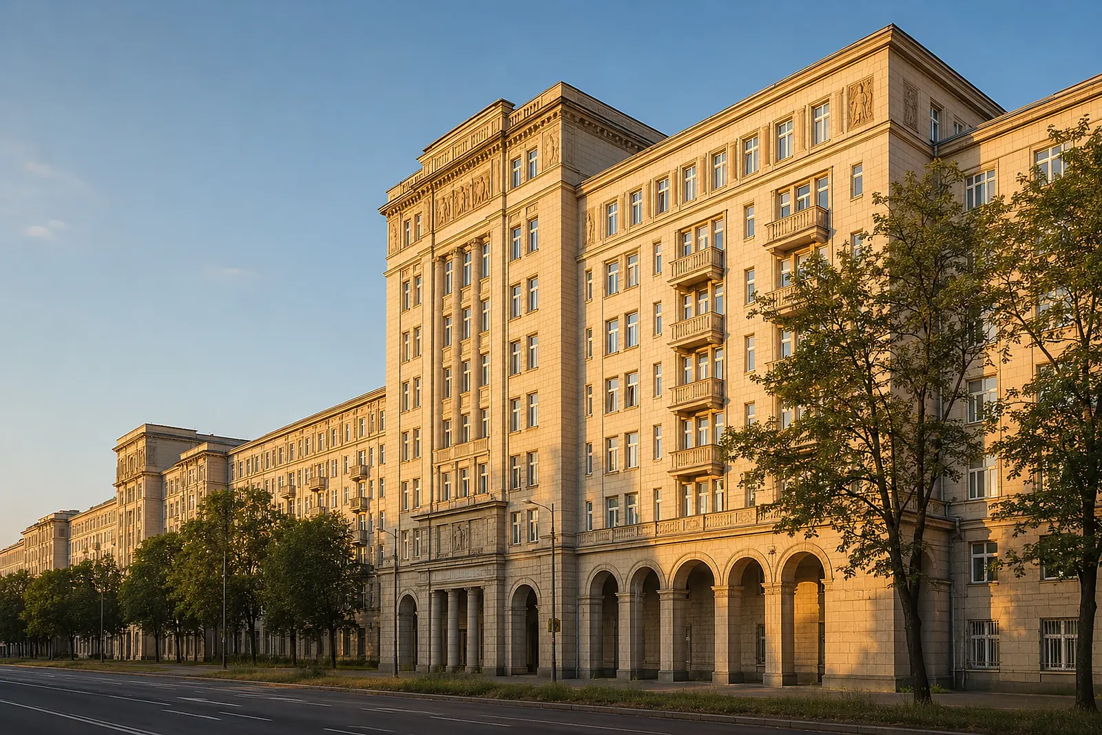 Badsanierung Friedrichshain: Wohnbebauung der Karl-Marx-Allee im Zuckerbäckerstil