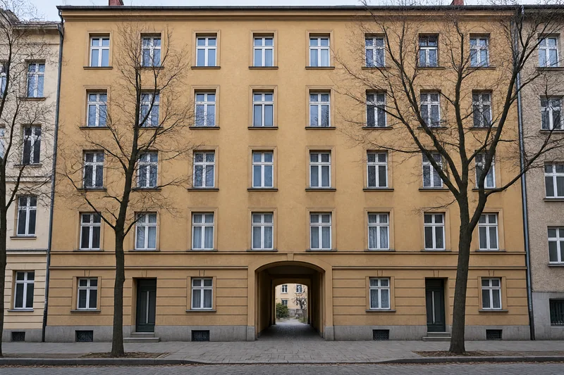 Badsanierung in der Mietwohnung: Berliner Mietshaus mit Wohnungen in mehreren Geschossen
